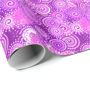 Papel De Regalo Modelo del remolino del fractal, sombras de la