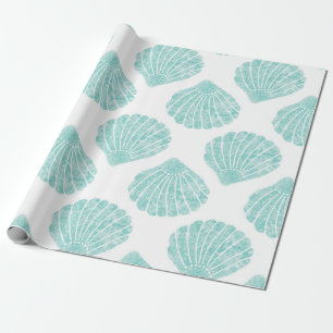 Papel De Regalo Modelo del Seashell de Seafoam