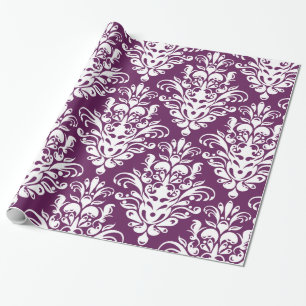 Papel De Regalo Modelo elegante púrpura y blanco caliente del