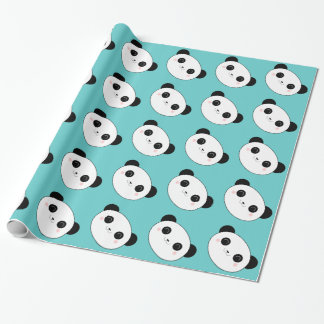 Papel De Regalo Modelo feliz de la cara de la panda