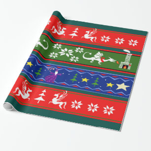 Papel De Regalo Modelo feo del suéter del estilo de la fantasía