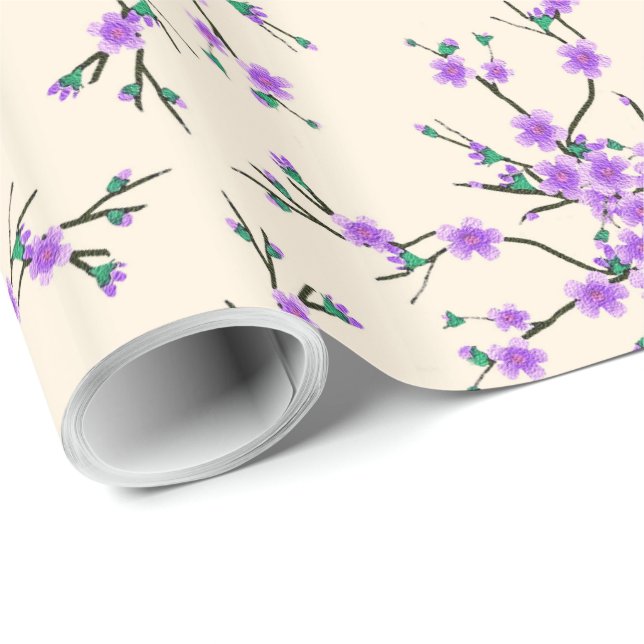 Papel De Regalo modelo floral de la primavera (Esquina del rollo)