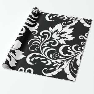 Papel De Regalo Modelo floral del damasco