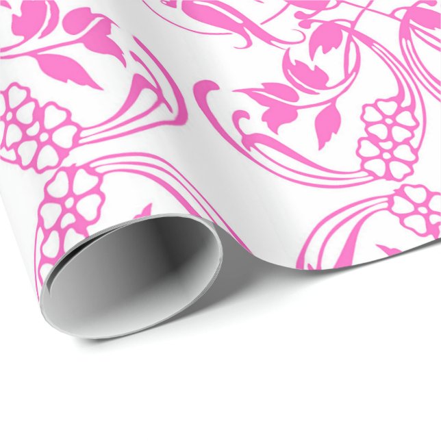 Papel De Regalo modelo floral del vintage (Esquina del rollo)