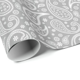 Papel De Regalo Modelo gris elegante de Paisley