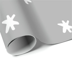 Papel De Regalo Modelo gris y blanco moderno
