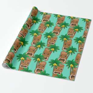 Papel De Regalo Modelo hawaiano de la repetición de Tiki