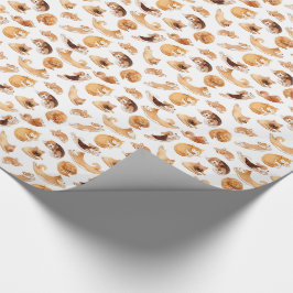 Papel De Regalo Modelo ilustrado perros lindos de la acuarela