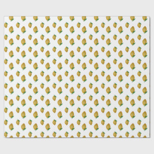 Papel De Regalo Modelo inconsútil de los limones de la acuarela