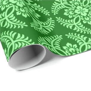 Papel De Regalo Modelo japonés del medallón, verde de jade oscur