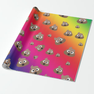 Papel De Regalo Modelo lindo de la emoji del impulso del arco iris