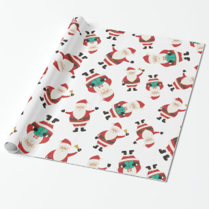 Papel De Regalo Modelo lindo del navidad de Papá Noel