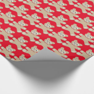 Papel De Regalo Modelo lindo rojo del oso de peluche