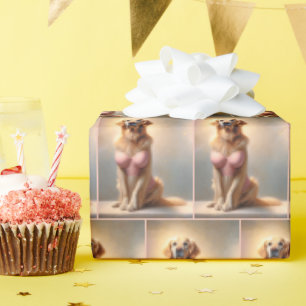 Papel De Regalo Modelo Lingerie Golden Retriever