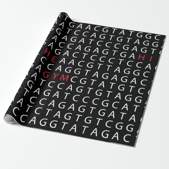 Papel De Regalo Modelo listo del GIMNASIO de la DNA (Desenrollado)