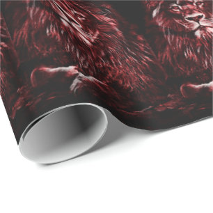 Papel De Regalo Modelo Majestic Red Lions