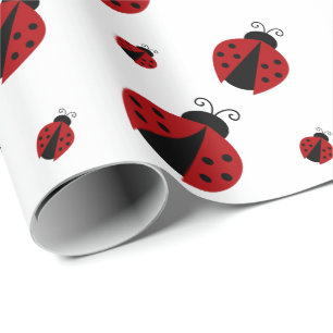 Papel De Regalo Modelo moderno lindo de la mariquita