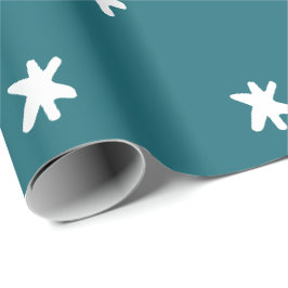 Papel De Regalo Modelo moderno y blanco del verde de azules
