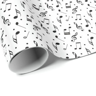 Papel De Regalo Modelo musical de los símbolos de música con clase