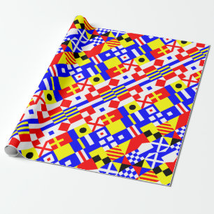Papel De Regalo Modelo náutico de las banderas