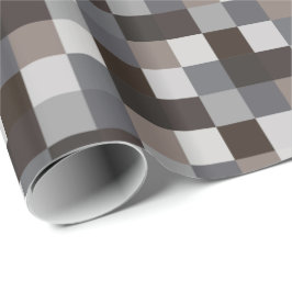 Papel De Regalo Modelo negro y gris de Pixelated