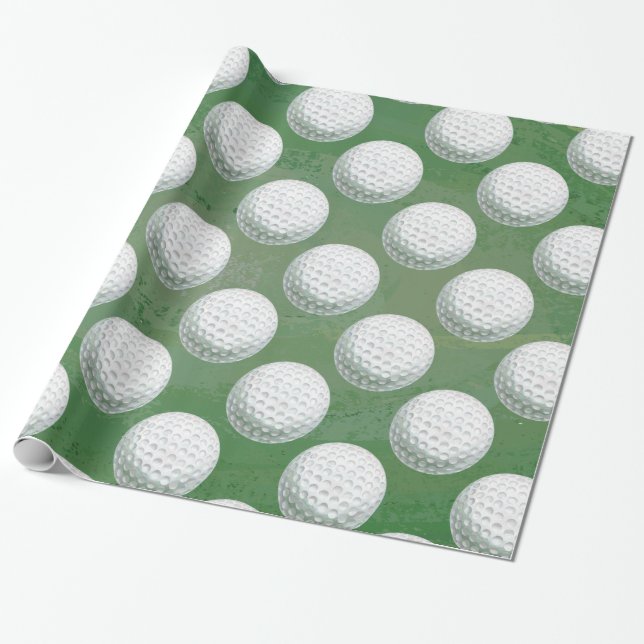 Papel De Regalo Modelo pintado de la pelota de golf (Desenrollado)
