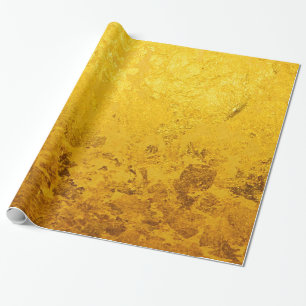 Papel De Regalo Modelo PURO de la HOJA de ORO + su texto/foto
