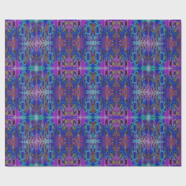 Papel De Regalo Modelo púrpura de Paisley (Costura)