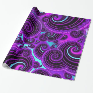 Papel De Regalo Modelo púrpura del arte del fractal del remolino