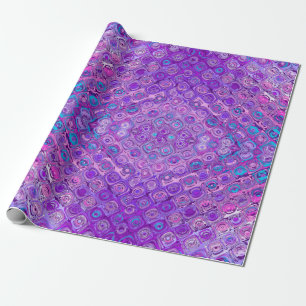 Papel De Regalo Modelo púrpura psicodélico multicolor de la