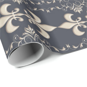 Papel De Regalo Modelo real de la flor de lis