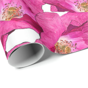 Papel De Regalo Modelo retro floral de la primavera