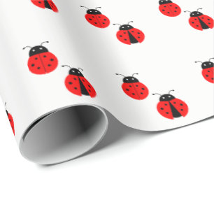 Papel De Regalo Modelo rojo de la mariquita