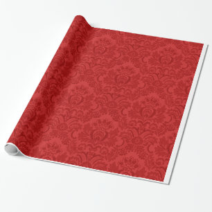 Papel De Regalo Modelo rojo del damasco