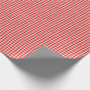 Papel De Regalo Modelo rojo y blanco de Houndstooth