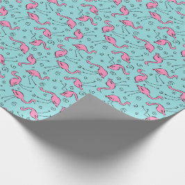 Papel De Regalo Modelo rosado de los flamencos