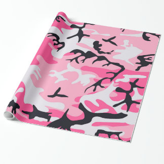 Papel De Regalo Modelo rosado del camuflaje de Camo