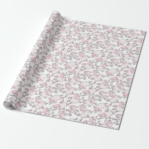 Papel De Regalo Modelo rosado del caniche