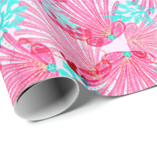 Papel De Regalo Modelo rosado femenino de las cáscaras