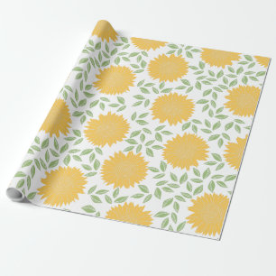 Papel De Regalo Modelo rústico lindo de los girasoles del país