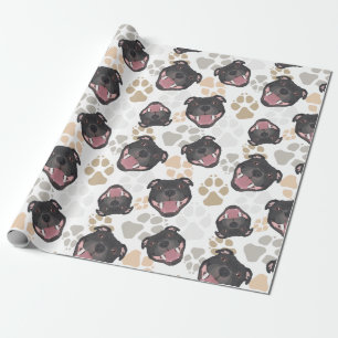 Papel De Regalo Modelo Staffordshire bull terrier de las patas del