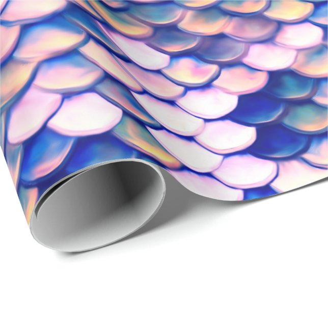 Papel De Regalo Modelo subió sirena de la piel (Esquina del rollo)