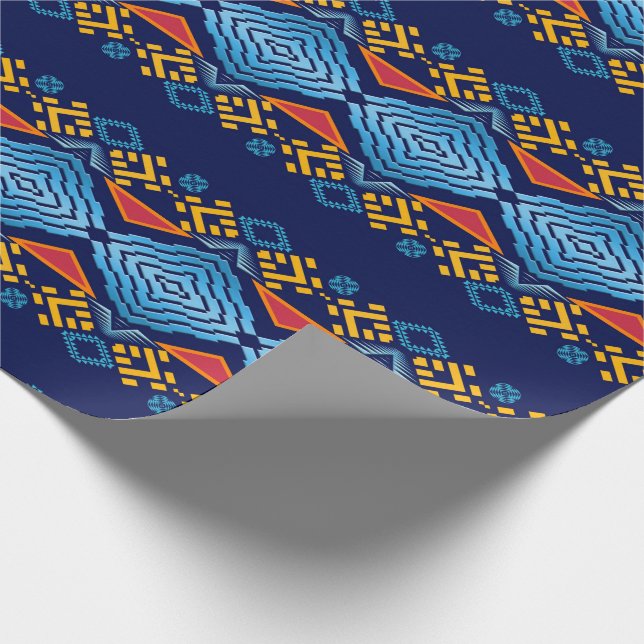 Papel De Regalo Modelo tribal étnico al sudoeste (Esquina)