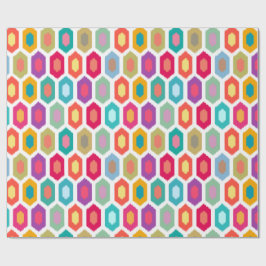 Papel De Regalo Modelo tribal moderno de Ikat del arco iris