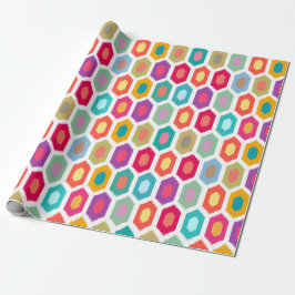 Papel De Regalo Modelo tribal moderno de Ikat del arco iris