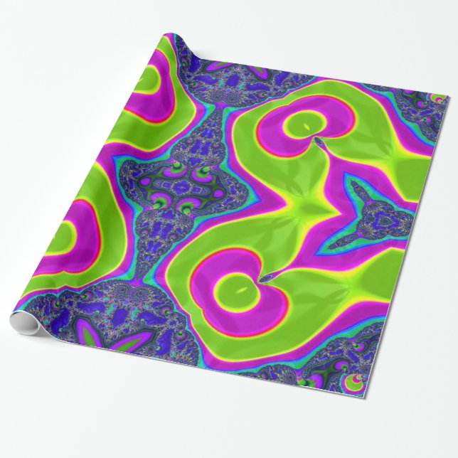 Papel De Regalo Modelo Trippy psicodélico (Desenrollado)