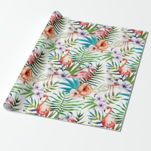 Papel De Regalo Modelo tropical del jardín de la naturaleza del