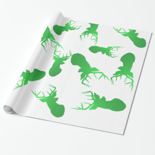 Papel De Regalo Modelo verde del día de fiesta del navidad del