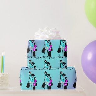 Papel De Regalo Modelos de moda femenina comprando en París