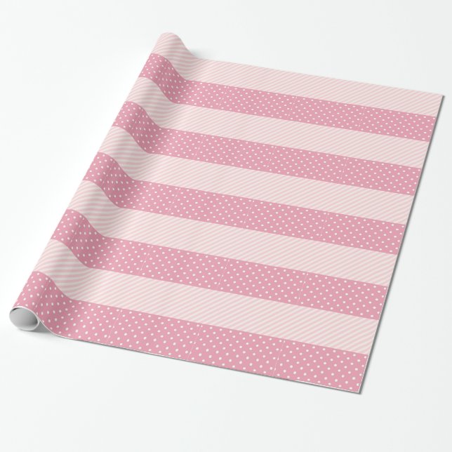Papel De Regalo Modelos rosados de la primavera (Desenrollado)
